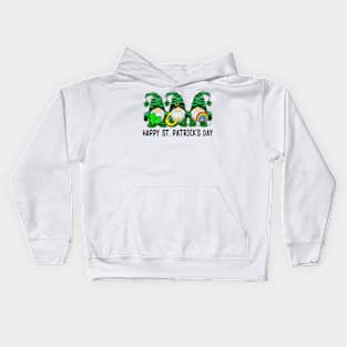 Happy St Patricks Day Gnomes Kids Hoodie